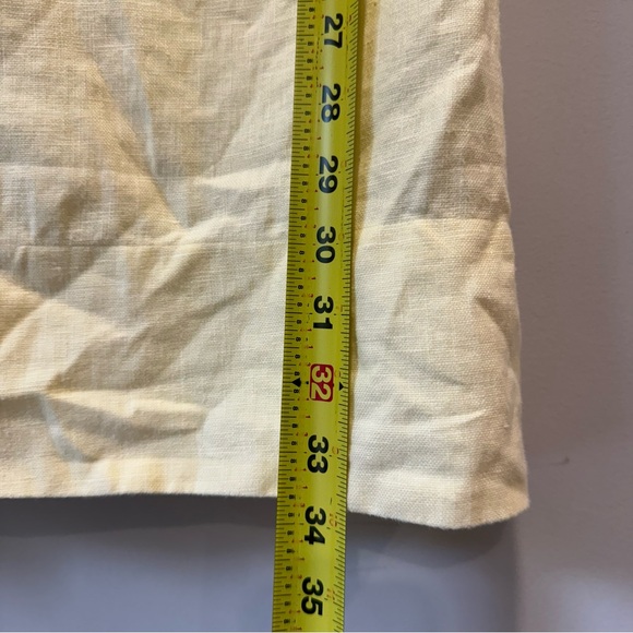 NWT Madewell Cross-Back A-Line Minimalist Mini Dress Linen Pale Pineapple NR350 - Picture 7 of 8